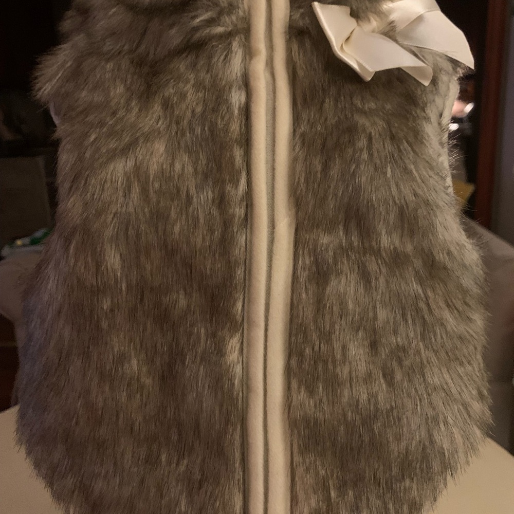 Luxurious Beige Faux Fur Dog Vest
